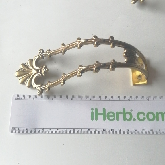Vintage Brass Hooks Curtain Tie Drapery Holdbacks Wall Mounted Home Decor (2pcs) - Picture 10 of 11